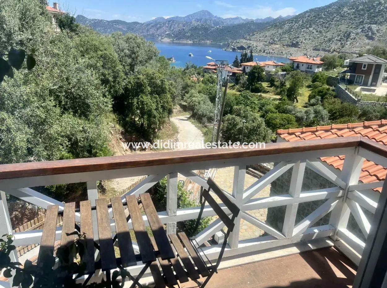 3 Zimmer 1 Wohnzimmer 140M2 2 Villen Zum Verkauf Mit Pool Mit Herrlichem Meerblick Im Viertel Selimiye Im Bezirk Marmaris