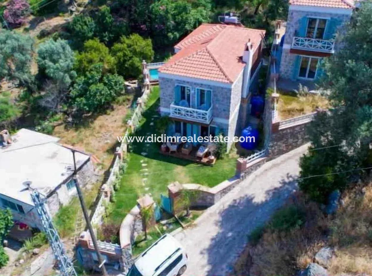 3 Rooms 1 Living Room 140M2 2 Villas For Sale With Swimming Pool With Magnificent Sea View In Selimiye Neighborhood Of Marmaris District